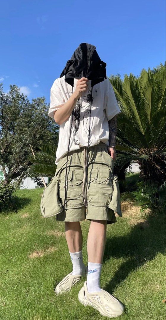 GRAILZ | Multi-Pocket Zipper Shell Shorts, Men's Fashion, Bottoms