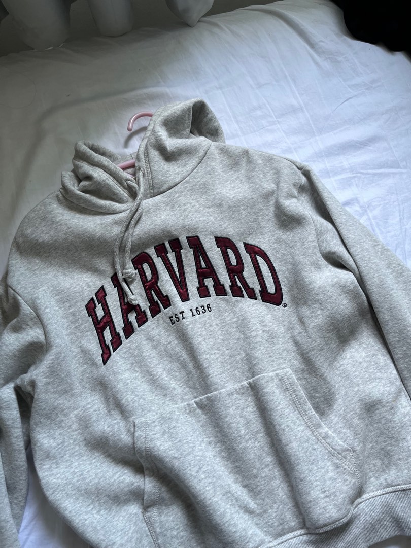 HARVARD grey hoodie Women s Fashion Coats Jackets and Outerwear