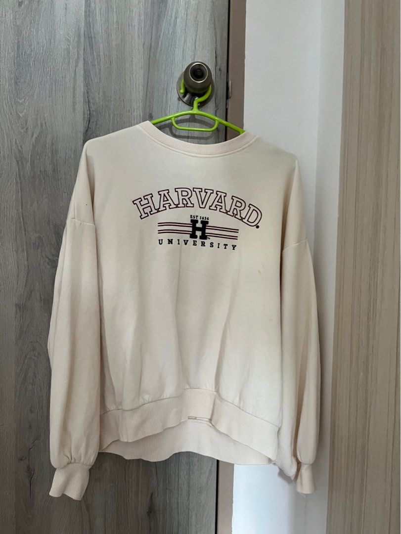 White harvard sweatshirt sale