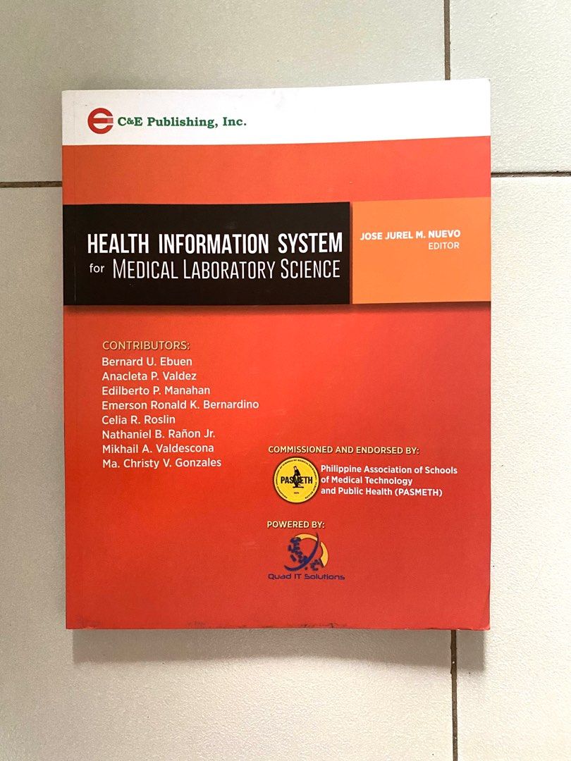 Health Information System for Med Lab Sci. Ebuen (Category: Textbooks) located in Santa Rosa. Submitted by rockitlee (Listing ID 1245235714, Image 1). Description: •HIS •With unused code •No highlights and handwritings •Incomplete pages (exercises) •Price is negotiable.