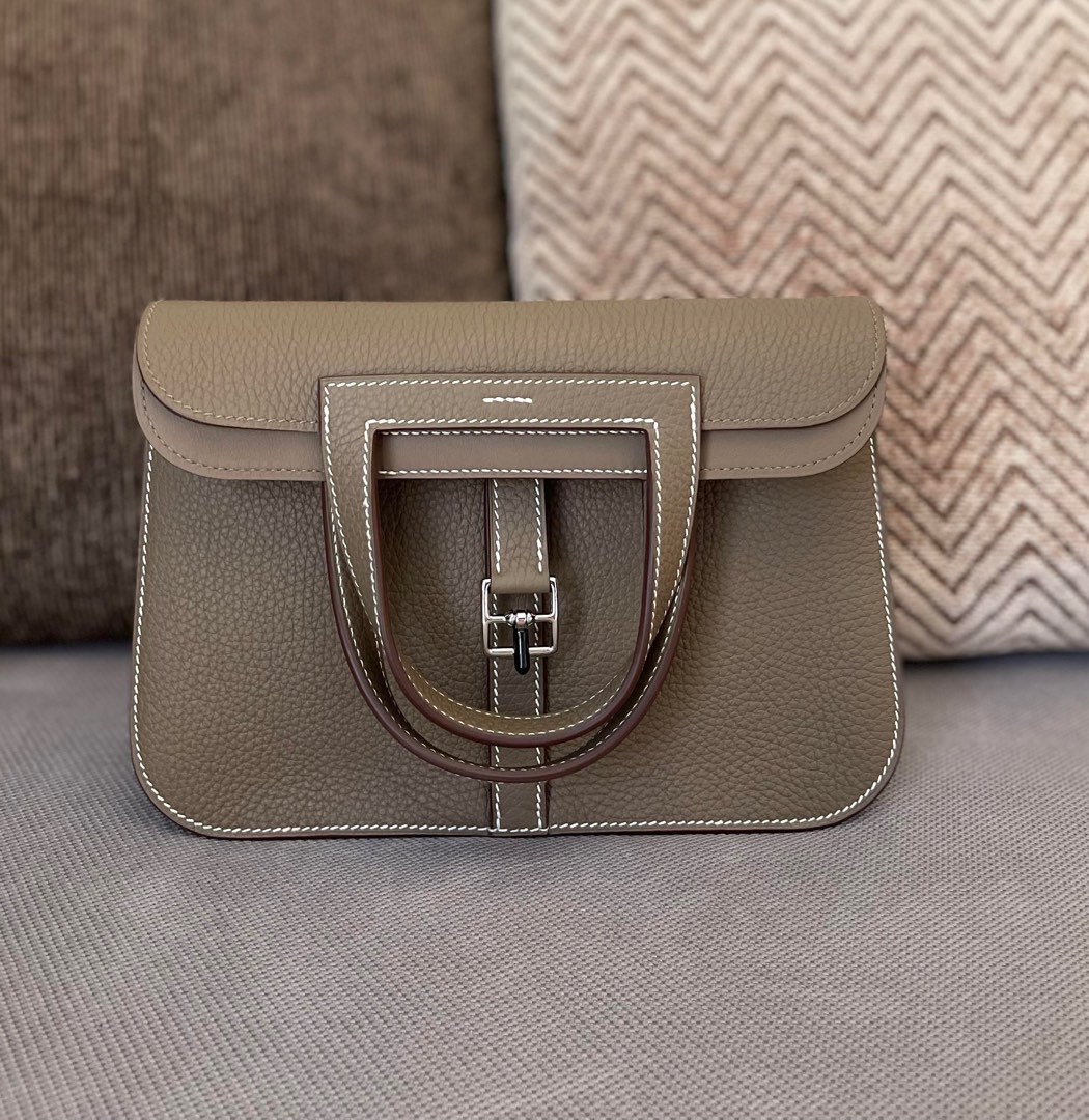 Hermes Halzan 25 Etoupe PHW Luxury Bags Wallets on Carousell