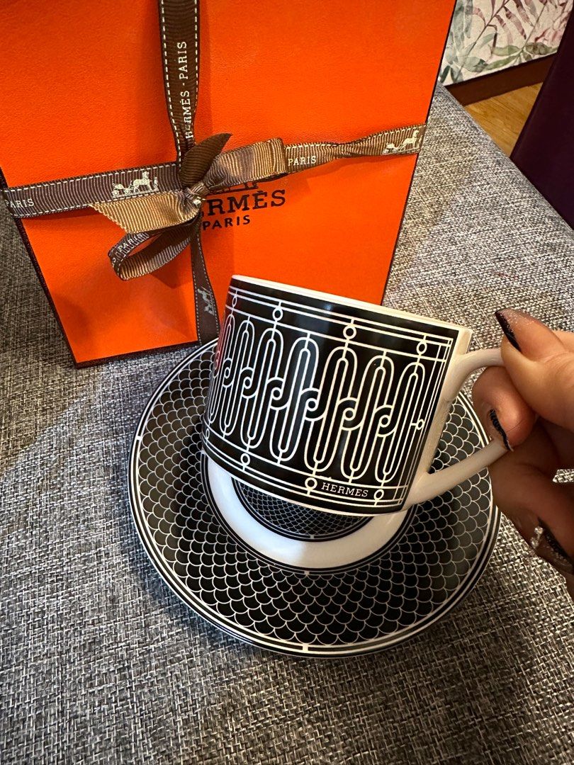 Hermes Tea Cup Set Complete with Box on Carousell