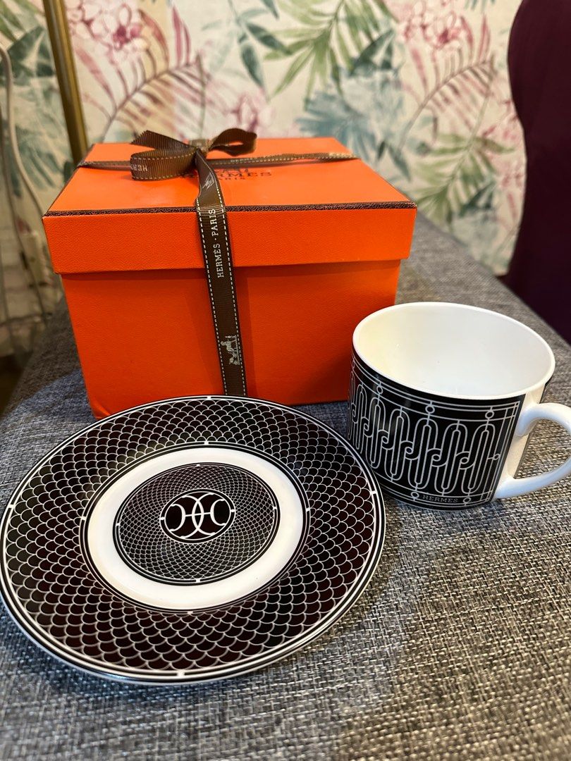 Hermes Tea Cup Set Complete with Box on Carousell