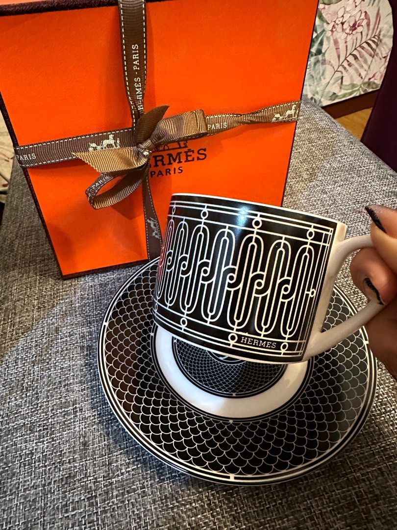 Hermes Tea Cup Set Complete with Box on Carousell
