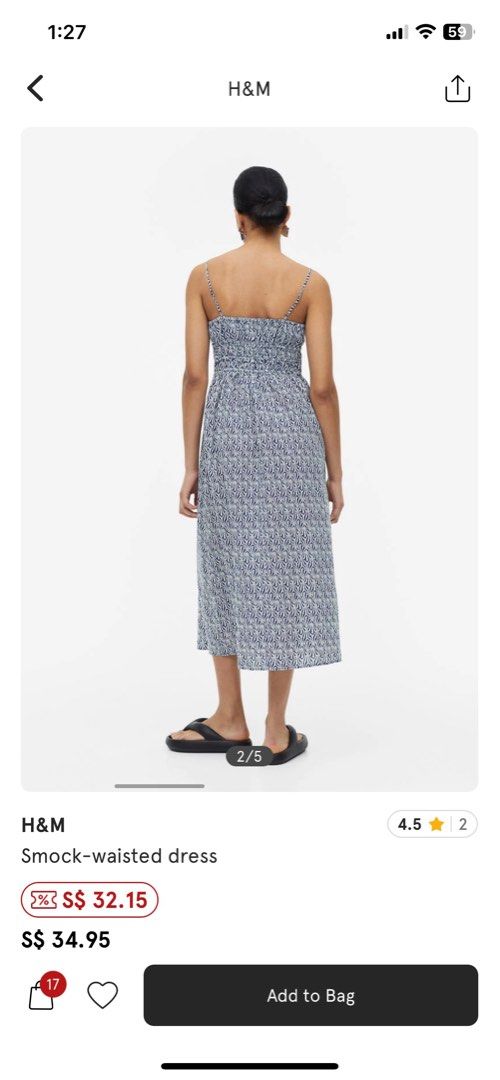 H and m deals smock dress