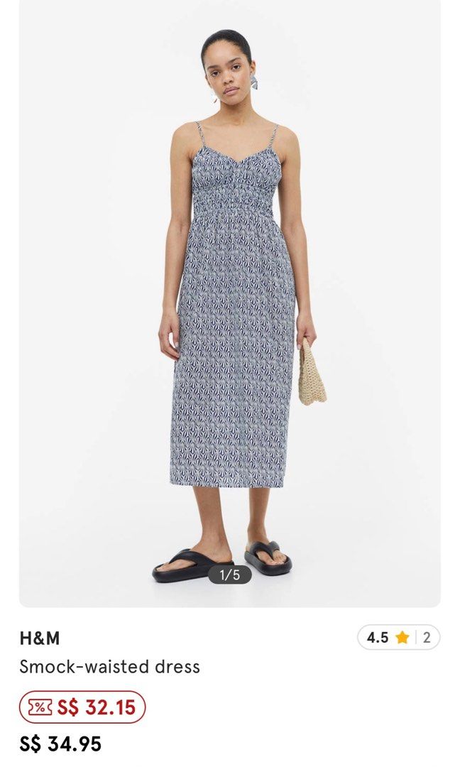 H and m smock on sale dress