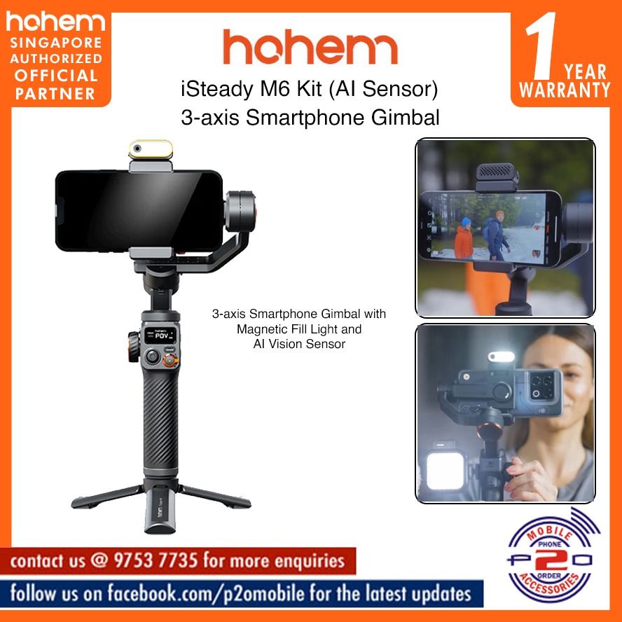 Hohem iSteady M6 3-Axis Handheld Smartphone Gimbal Selfie Stabilizer w