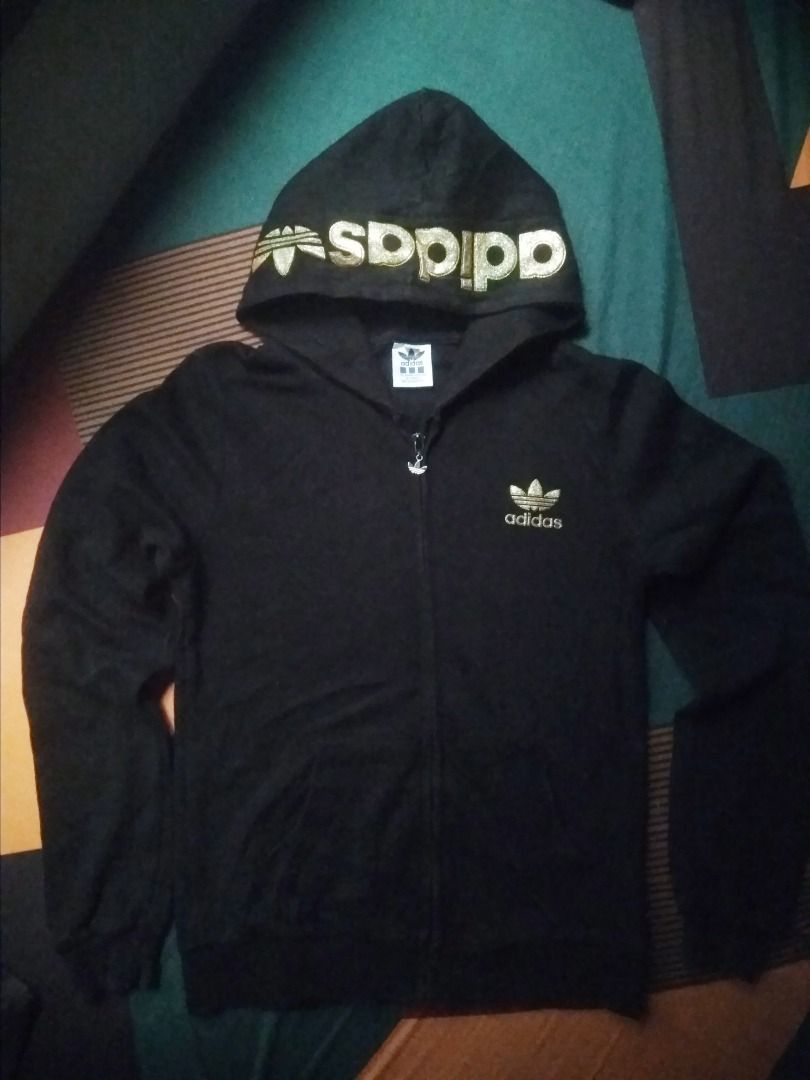 Gold foil adidas hoodie online