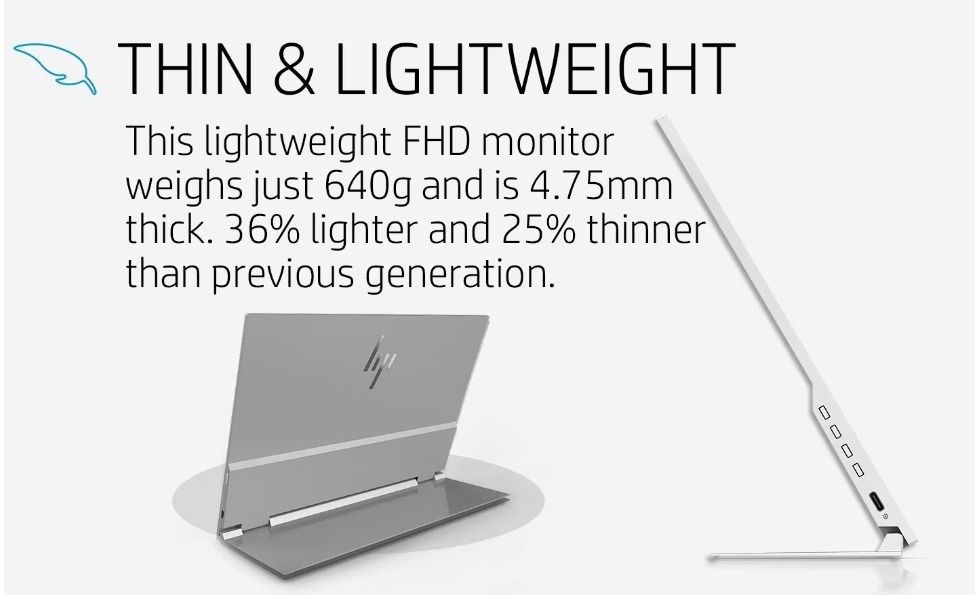 HP E14 G4 USB Type-C Ultrathin 14.0inch Portable Monitor Display ...