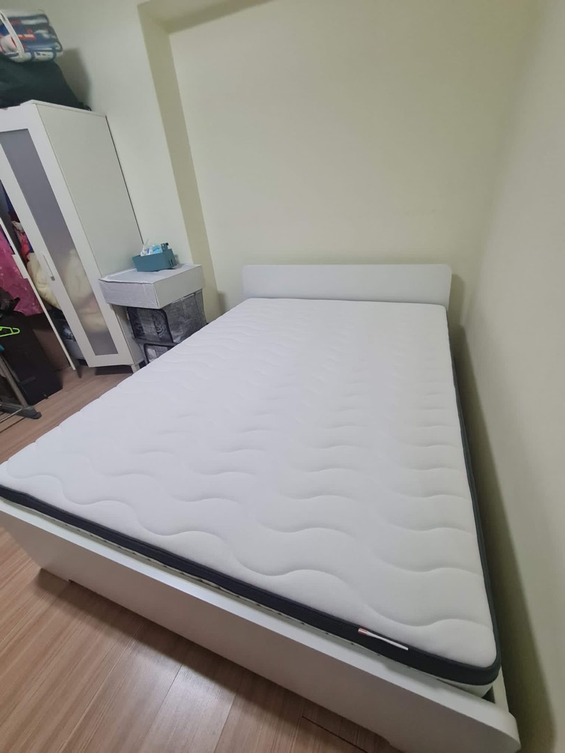 IKEA Mattress + Bed Frame, Furniture & Home Living, Furniture, Bed