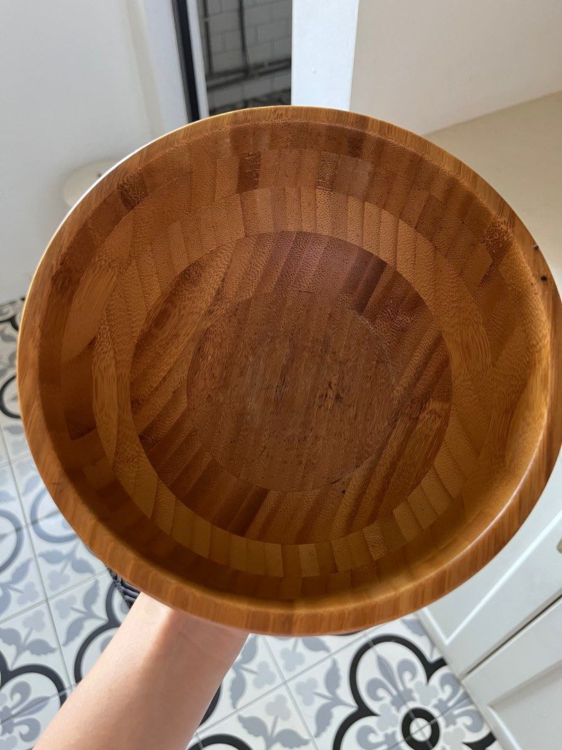 BLANDA MATT Serving bowl, bamboo, Height: 5 Diameter: 11 - IKEA