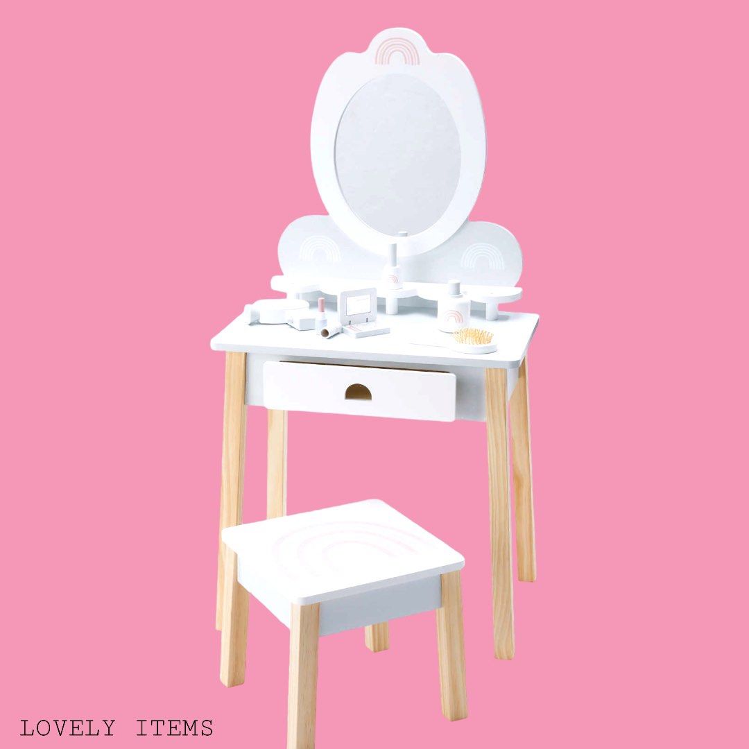 IMPORTED Wooden Toy Vanity Unit & Accessories on Carousell
