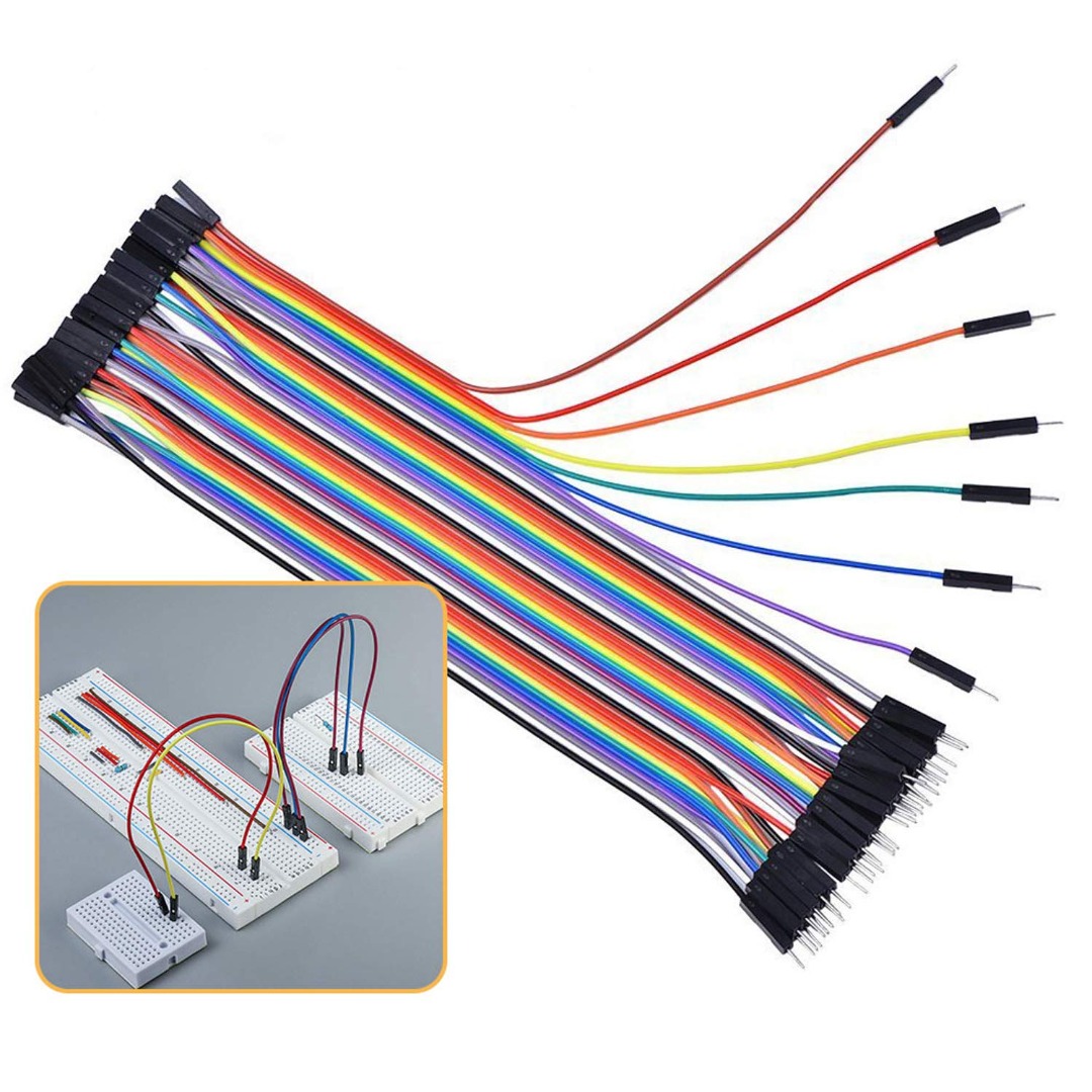 Jumper Wires kit,Multicolored Dupont Wire 3 x 40 pcs, Male to Female