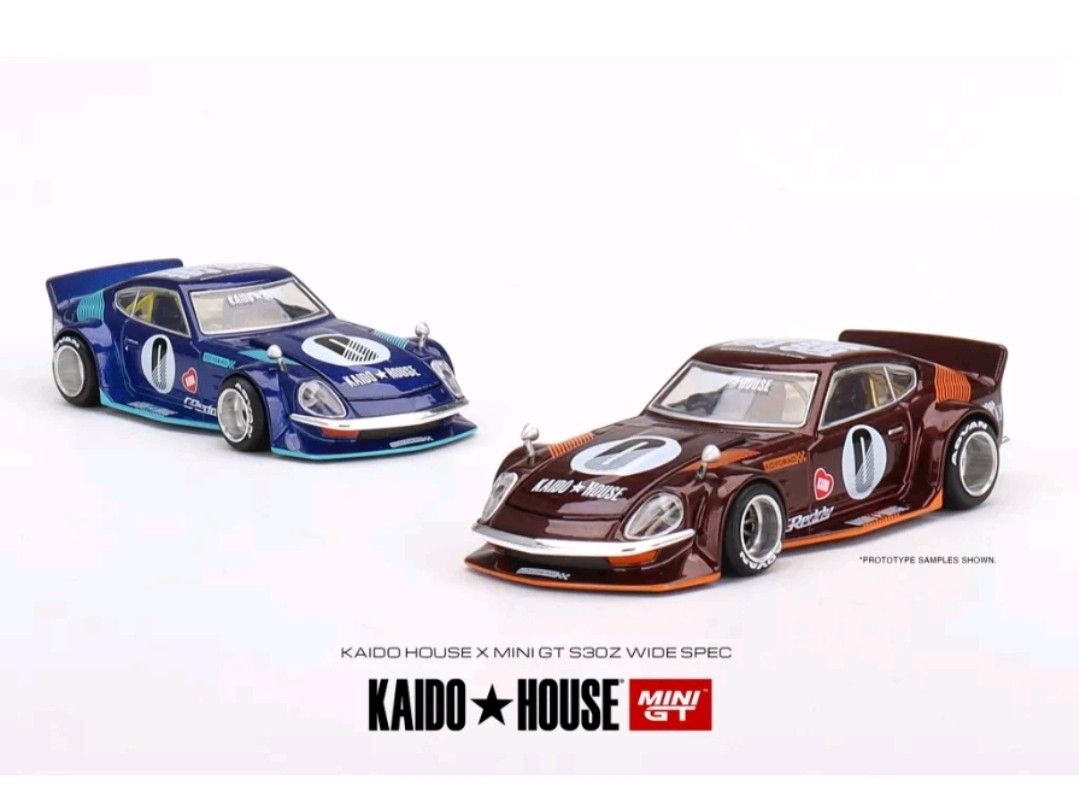 PO] [READ DESCR]Kaido House x Mini GT #023 & #024 DATSUN FAIRLADY Z Maroon  & Blue, Hobbies & Toys, Toys & Games on Carousell