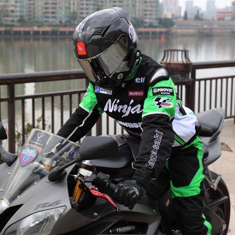 Kawasaki motorbike top jacket