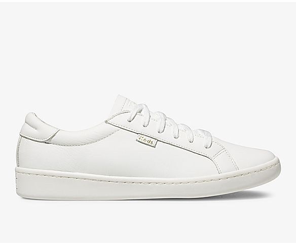 keds ace leather white sneakers, Women's Fashion, Footwear