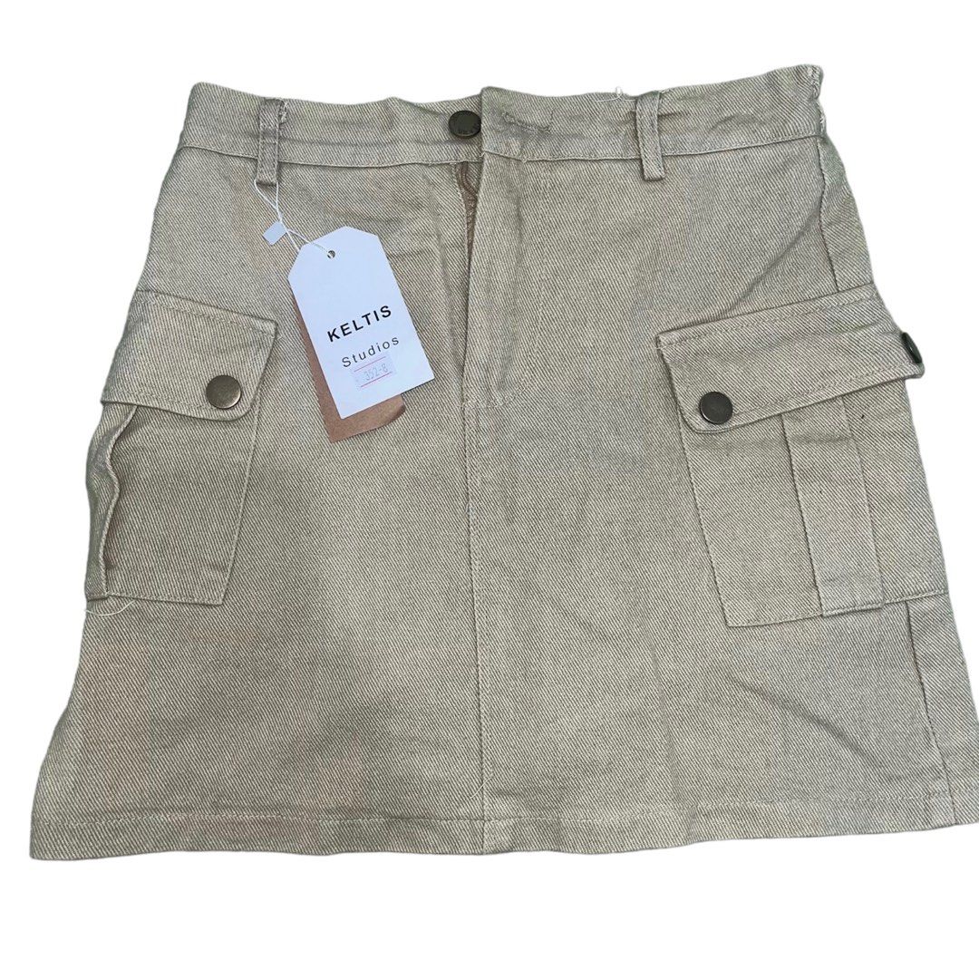 Khaki Brown Mini Cargo Skirt Women s Fashion Bottoms Skirts on Carousell