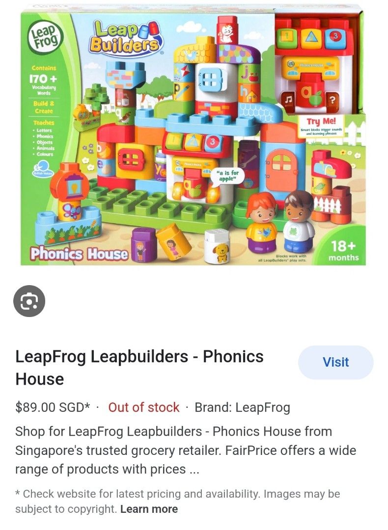 Leap Frog Leap Builders Phonics House, Babies Kids, Infant