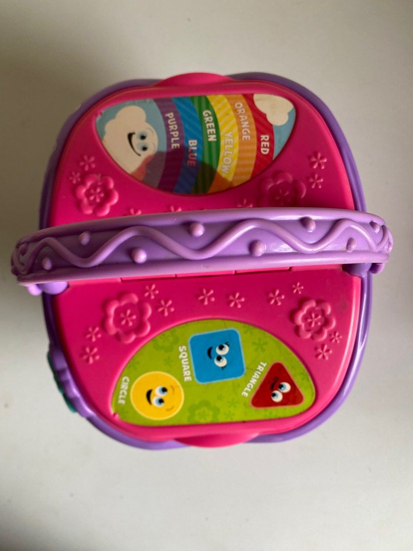Leapfrog Pink & Purple Music Shapes and Colors Sharing Picnic Basket