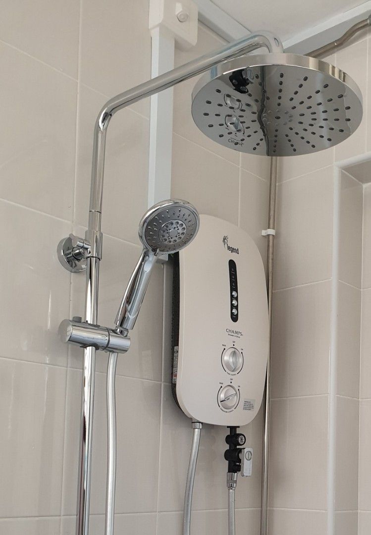 CHAMPS LEGEND Instant Water Heater With Rain Shower Ser, TV & Home