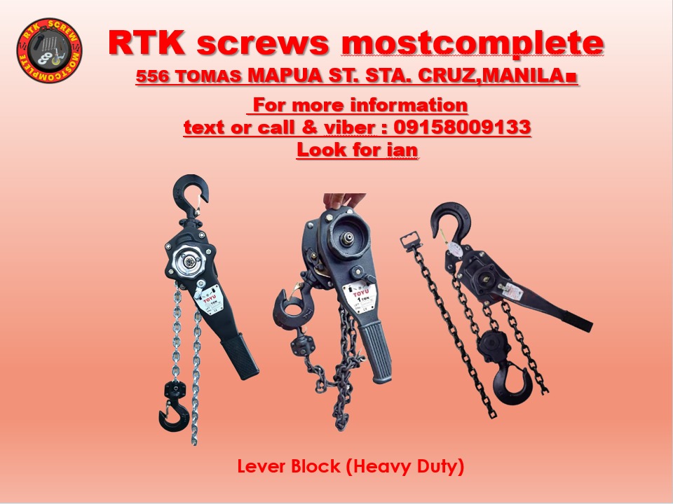 Lever Block (Heavy Duty) 1 Ton x 1.5 Meters (6mm) on Carousell