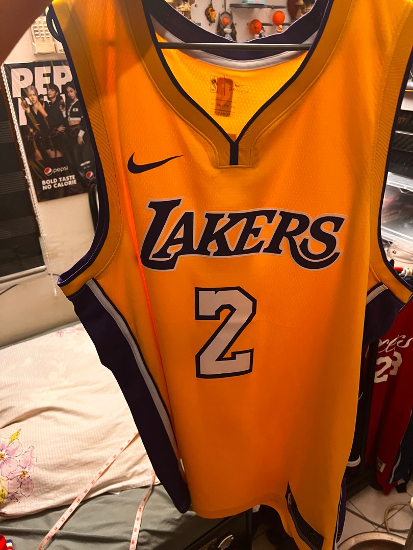 LA Lakers Lonzo Ball Jersey Adidas Swingman Large Length+2 NBA
