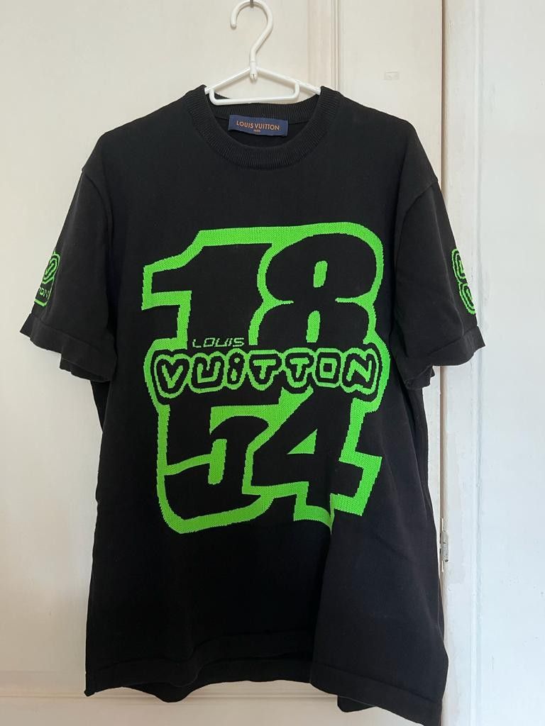 Louis Vuitton Black & Neon Green '1854' T-Shirt