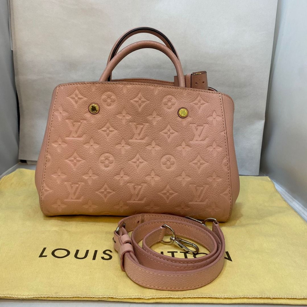 Auth Louis Vuitton Monogram Empreinte 2way Bag Montaigne BB M44123