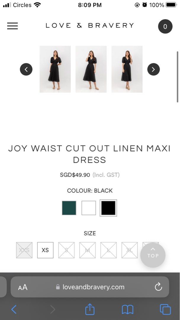 JOY WAIST CUT OUT LINEN MAXI DRESS