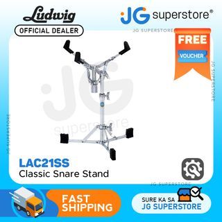 Ludwig LAC21SS Atlas Classic Flat Base Snare Stand with Acculite Sustain Feet, Gearless Tilter, Low-Contact Basket Grips for Drums | JG Superstore
