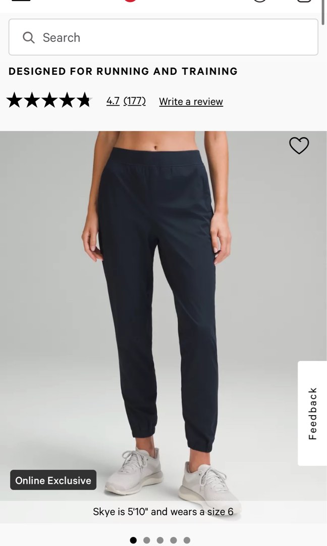 Lululemon Adapted State High-Rise Jogger Full Length (true navy) size2 t,  Women's Fashion, Activewear on Carousell