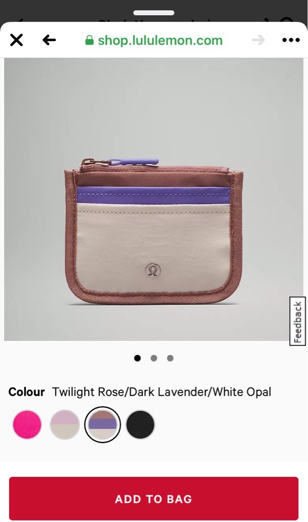 Lululemon card change holder, Women's Fashion, Bags & Wallets, Wallets