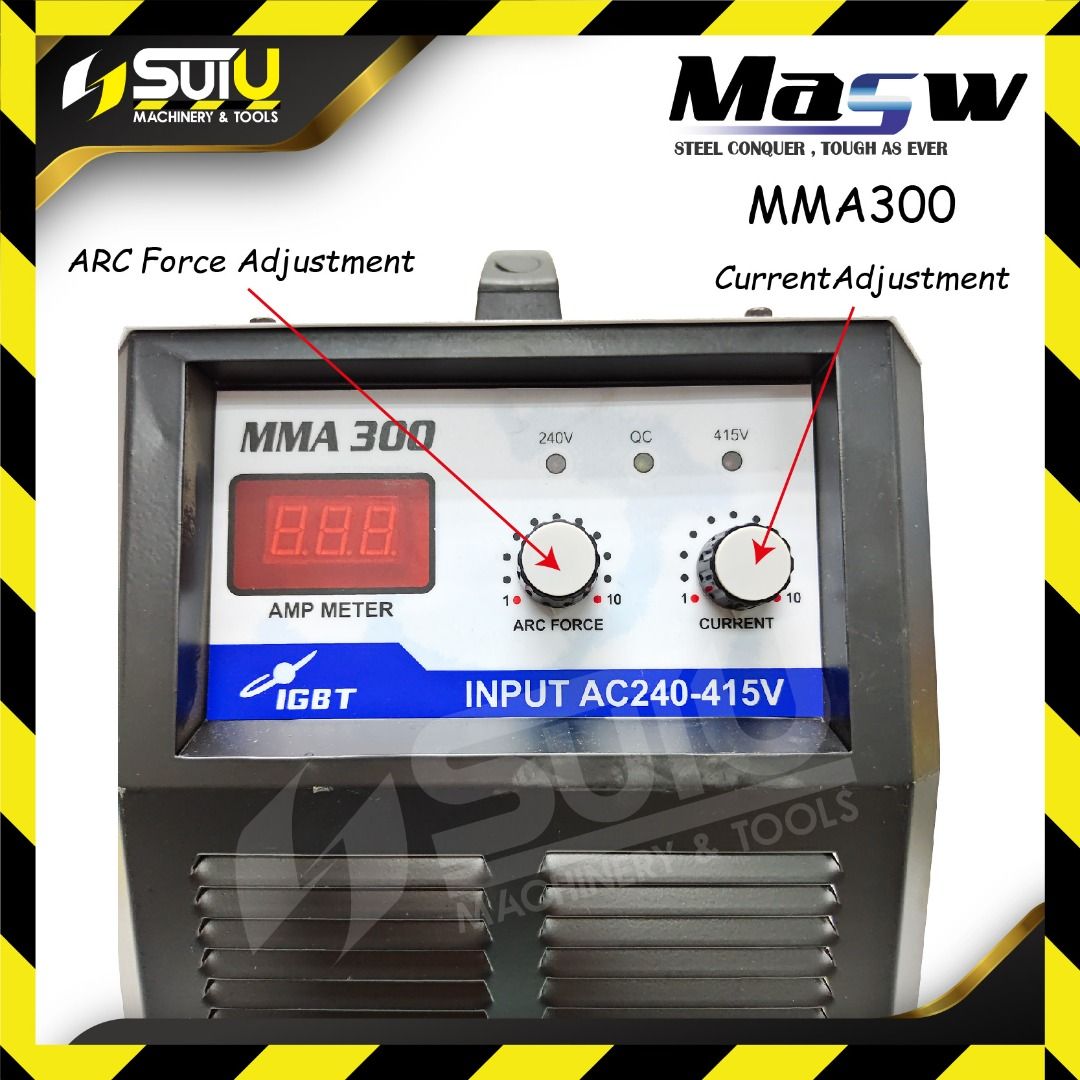 MASW MMA300 Single Phase & Three Phase Inverter Welding Machine (240V ...