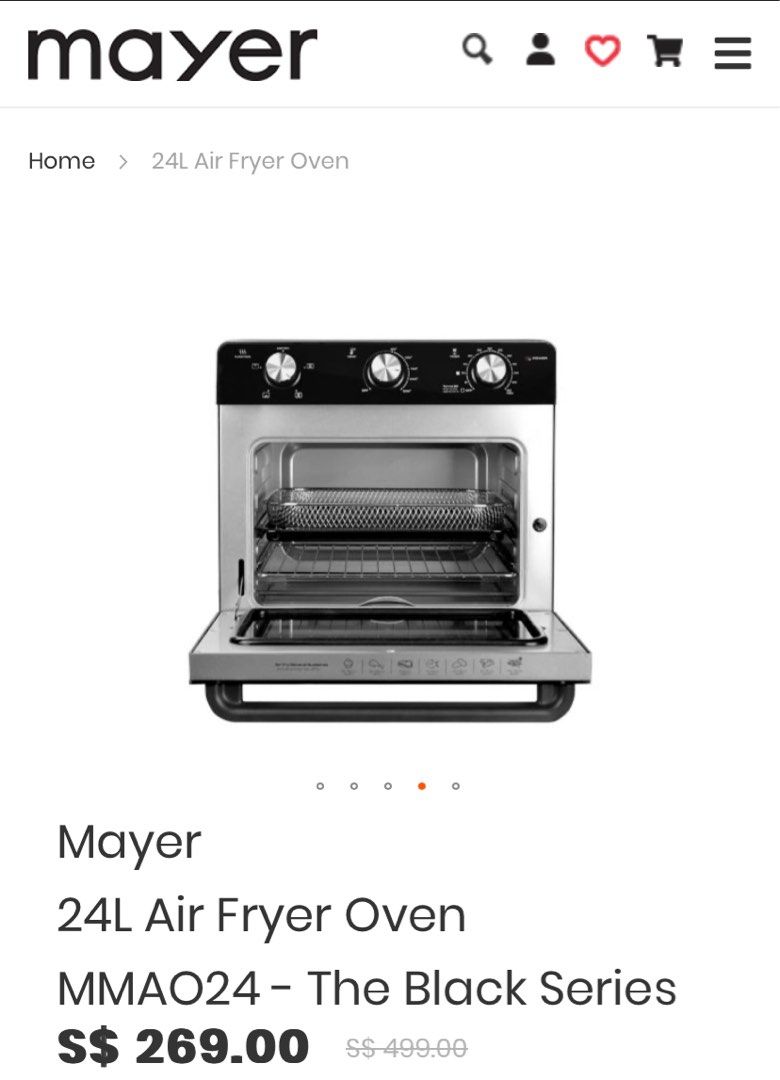 Mayer tabletop convention oven with built in airfryer brand new, TV