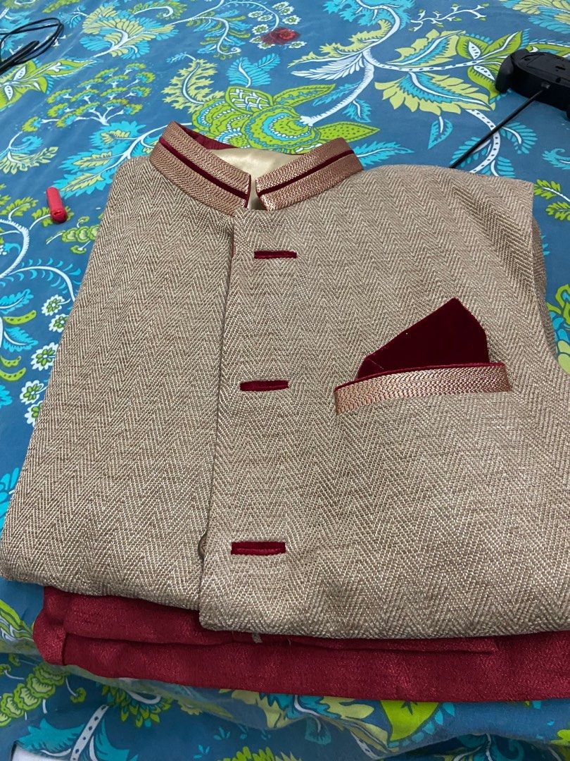 Men s Ethnic Sherwani Kurta Pyjama and coat Men s Fashion Tops