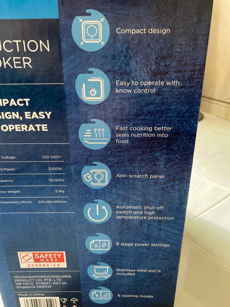 Midea Induction Cooker MIC2233, TV & Home Appliances, Kitchen