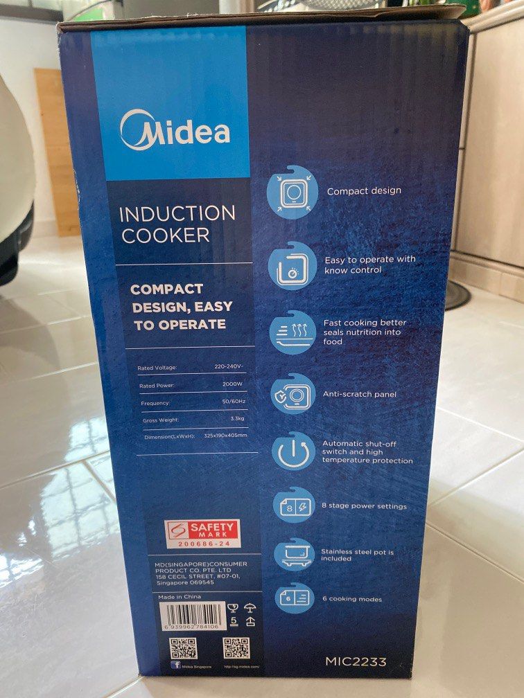 Midea Induction Cooker MIC2233, TV & Home Appliances, Kitchen