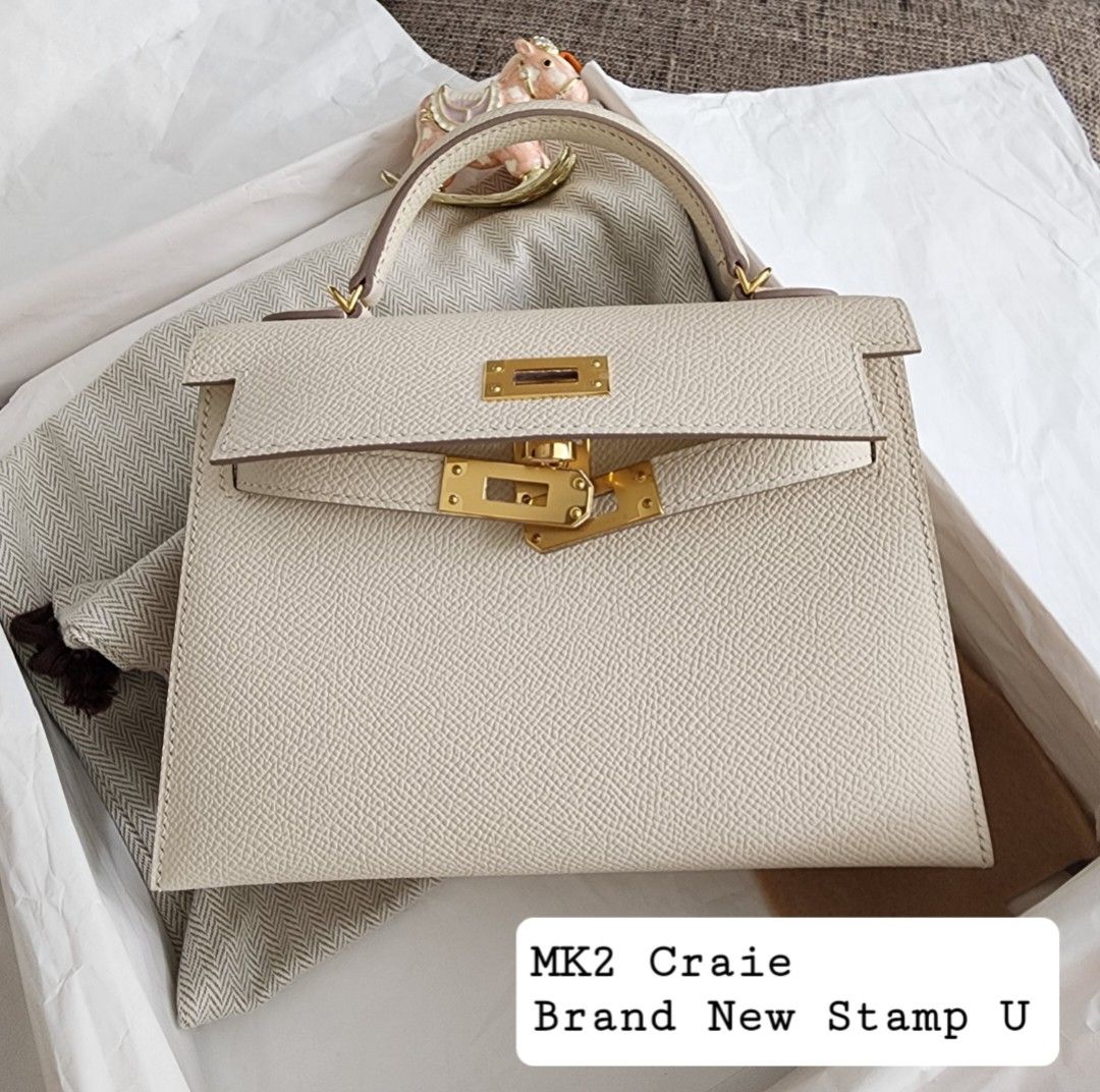 Hermes Kelly mini craie, Luxury, Bags & Wallets on Carousell