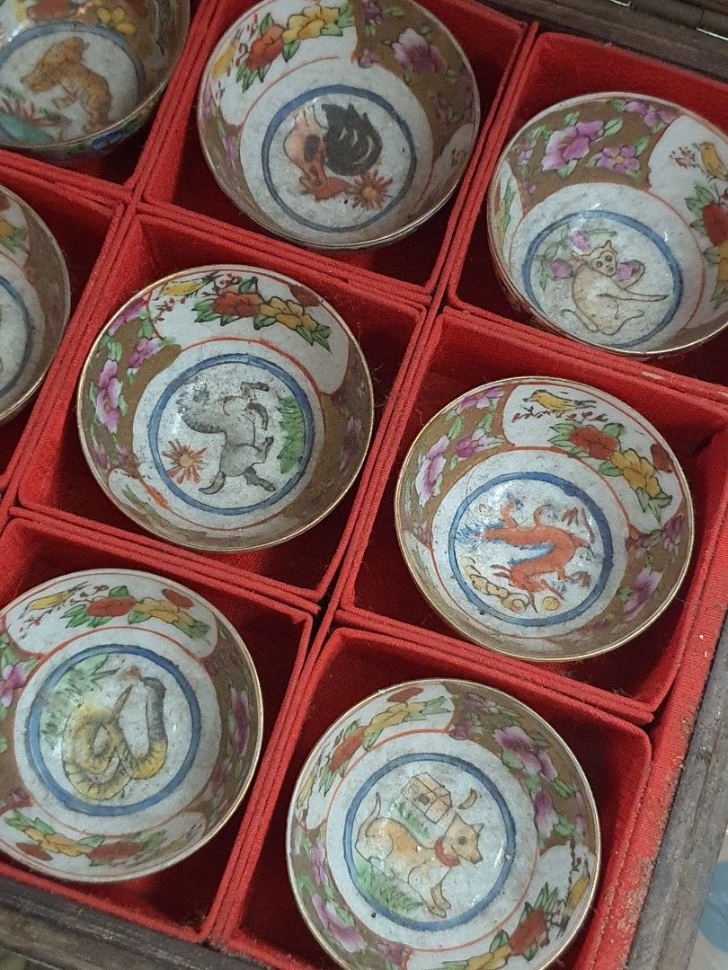 Miniature Chinese Zodiac Tea Cup Set, Hobbies & Toys, Collectibles