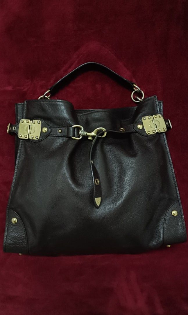 Miu Miu cowhide leather 2 Way Shoulder silver buckle handle