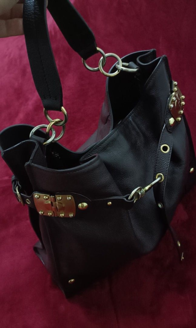 Nov sale 11.11 Miu Miu Tan Leather Belt Buckle Tote Bag Dark Brown