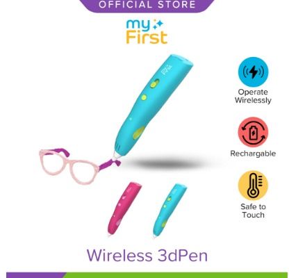 myFirst 3dPen Make - Wireless 3dPen Kit For Kids With Safe Materials