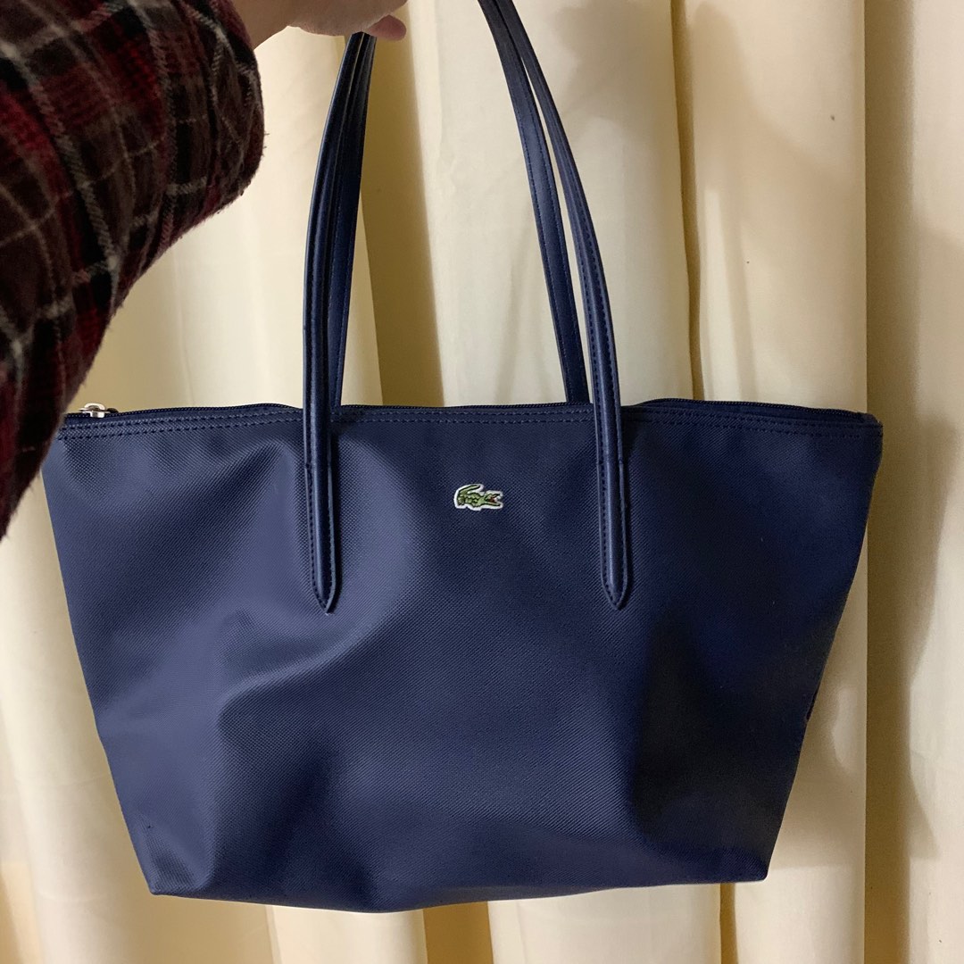 Navy Blue Lacoste Tote Bag on Carousell