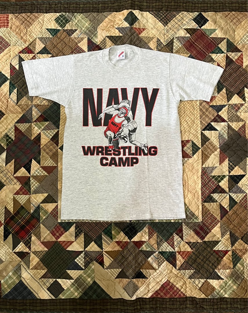 NAVY Wrestling Camp, Men's Fashion, Tops & Sets, Tshirts & Polo Shirts