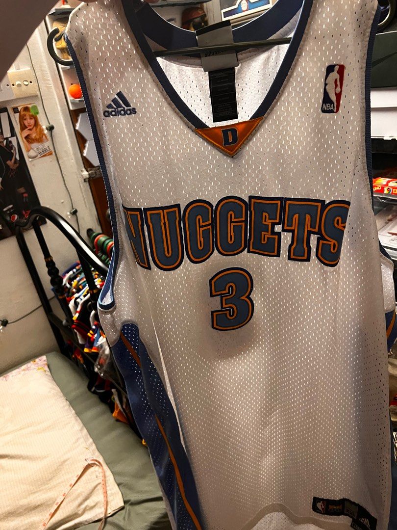 Denver Nuggets Allen Iverson Jersey 3 NBA Adidas XL Length 2
