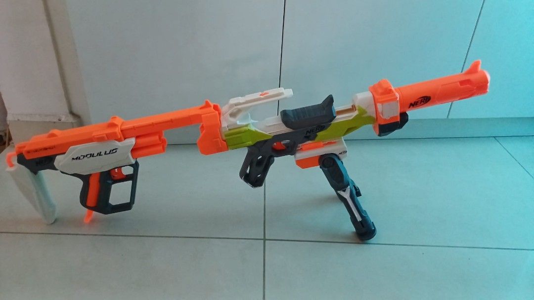 Nerf Bundle (Category: Action & Battle Toys) located in Singapore. Submitted by chocholand (Listing ID 1245399999, Image 7). Description: $40 Nerf X Shoot $35 each of Nerf Rifel $15 Nerf Mega $25: Nerf Remoter $15: Nerf Elite $8: Small Nerf Elite $10 each for Nerf Yello gun.