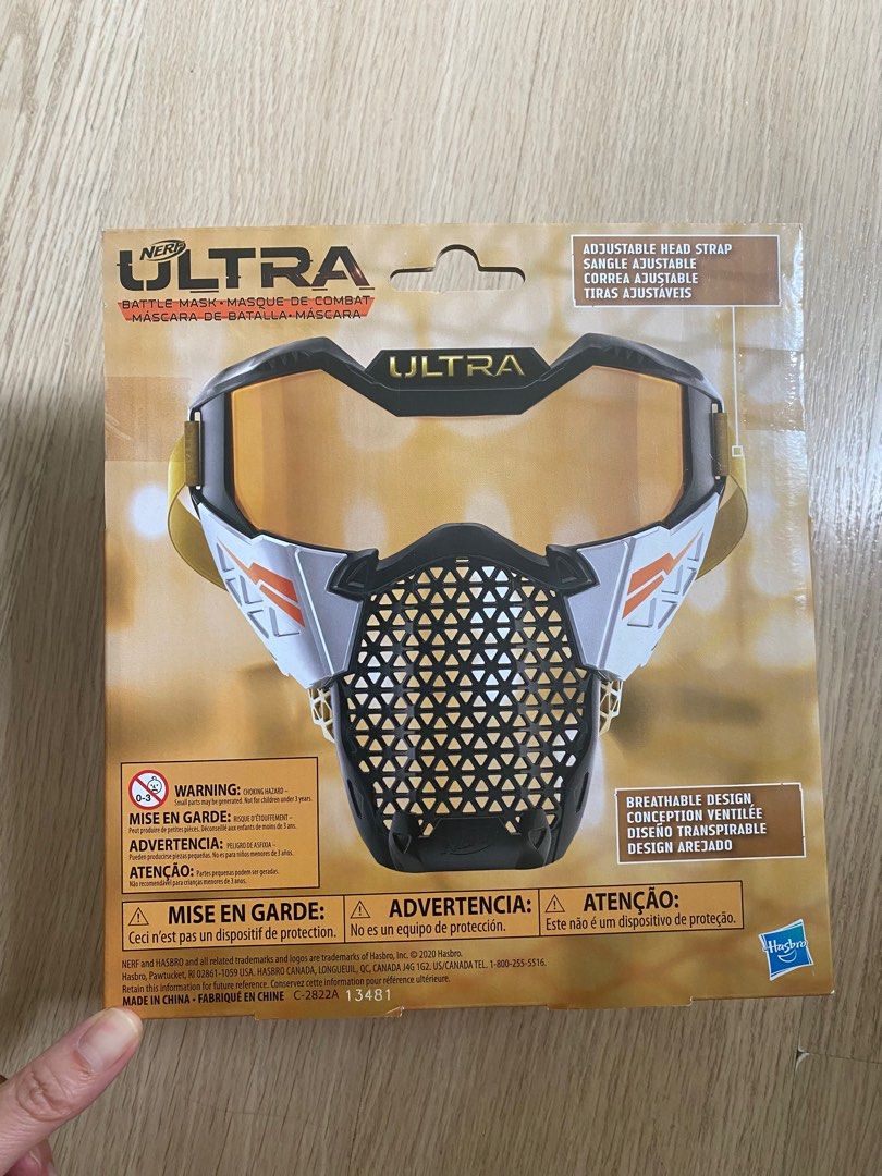 Nerf Ultra Battle Mask, Breathable Design and Adjustable Head Strap
