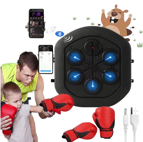Intelligent Music Boxing Trainer Electronic Boxing Practice Wall Target Boxing  Machine Wall Hanging Sanda Home Sandbag Training