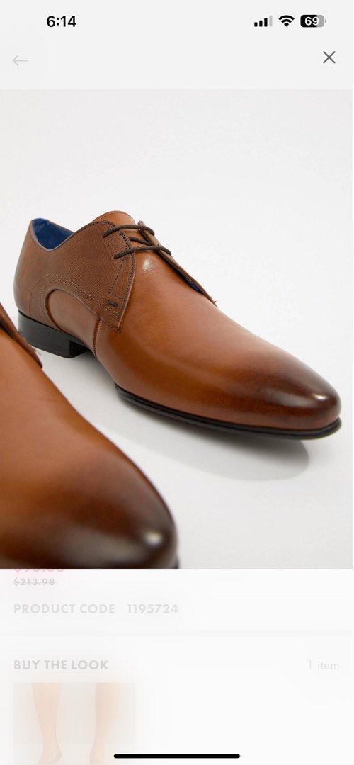NEW Ted Baker Peair derby shoes in tan leather