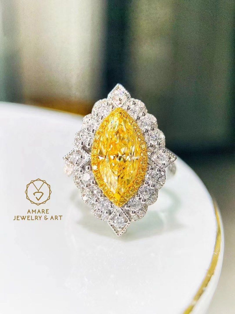 新品nice💛✨！ 2.003ct Yellow Diamond Ring & Pendant！ 有型shape